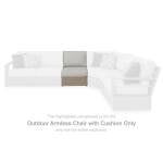 Kimpton Isle Outdoor Armless Chair with Cushion - Image 3
