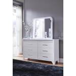 Jarlee Queen Upholstered Panel Bed, Dresser, Mirror, Chest and 2 Nightstands - Image 13