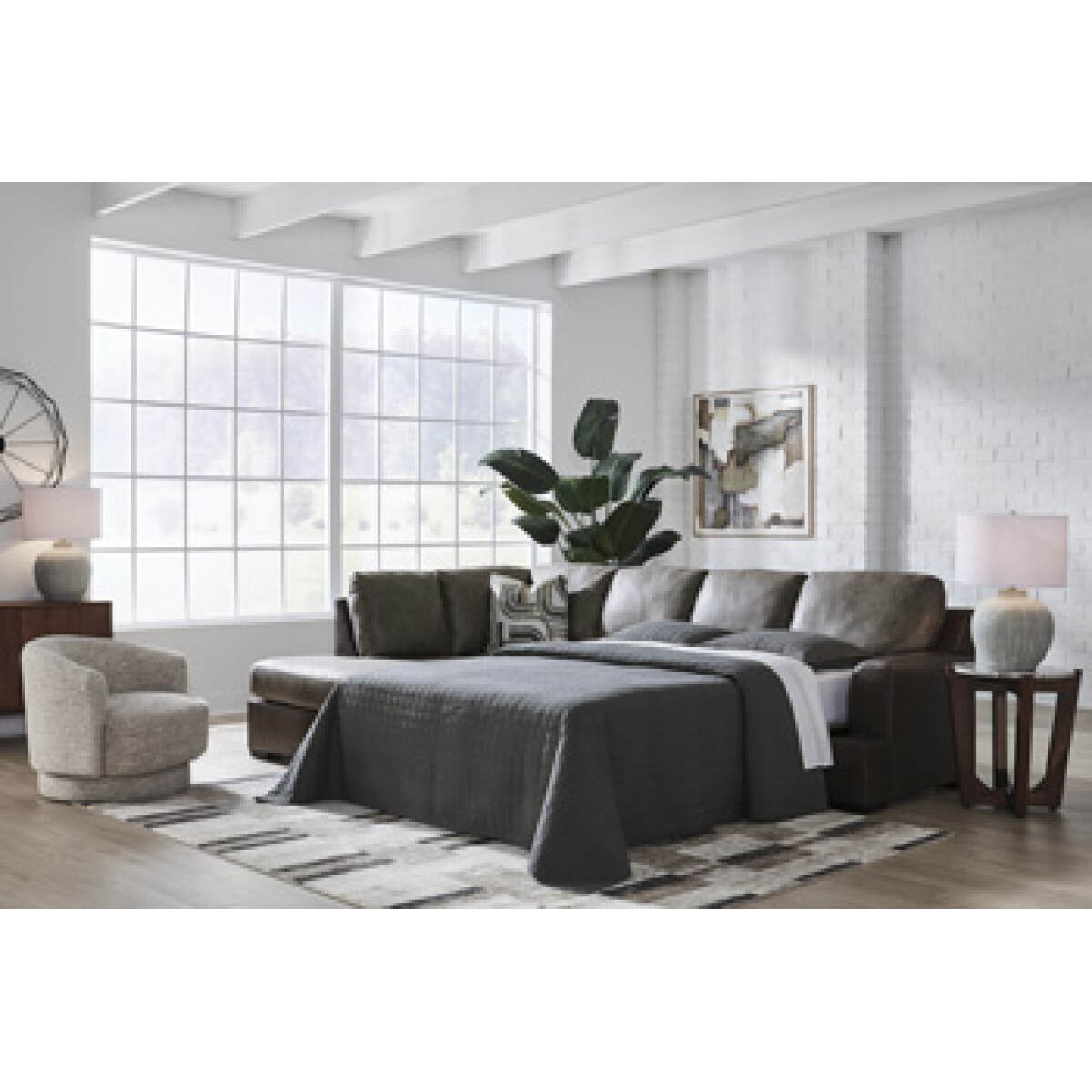 80df84feb69ab0e86e45bae910522de2 Castille Way Right-Arm Facing Queen Sofa Chaise Sleeper - Image 1