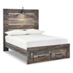 Drystan Full Panel Bed with 2 Storage Drawers - Image 3
