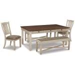 Bolanburg Dining Table with 2 Chairs and 2 Benches