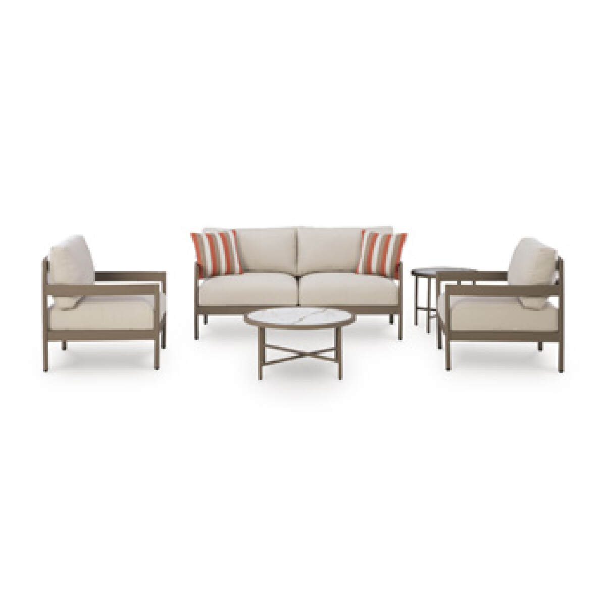8168061ea28591f1120a8c497e8e365c Bluff Trail Outdoor Love/Chairs/Tables Set (Set of 5) - Image 1