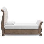 Ardenfield Queen Upholstered Sleigh Bed, Dresser and Mirror - Image 7