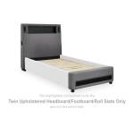 Verishaw Twin Upholstered Headboard/Footboard/Roll Slats