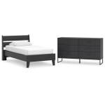 Socalle Twin Panel Platform Bed and Dresser