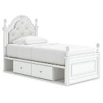 Kozlani Twin Upholstered Panel Bed with Storage