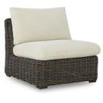 Kimora Outdoor Armless Chair with Cushion - Image 2