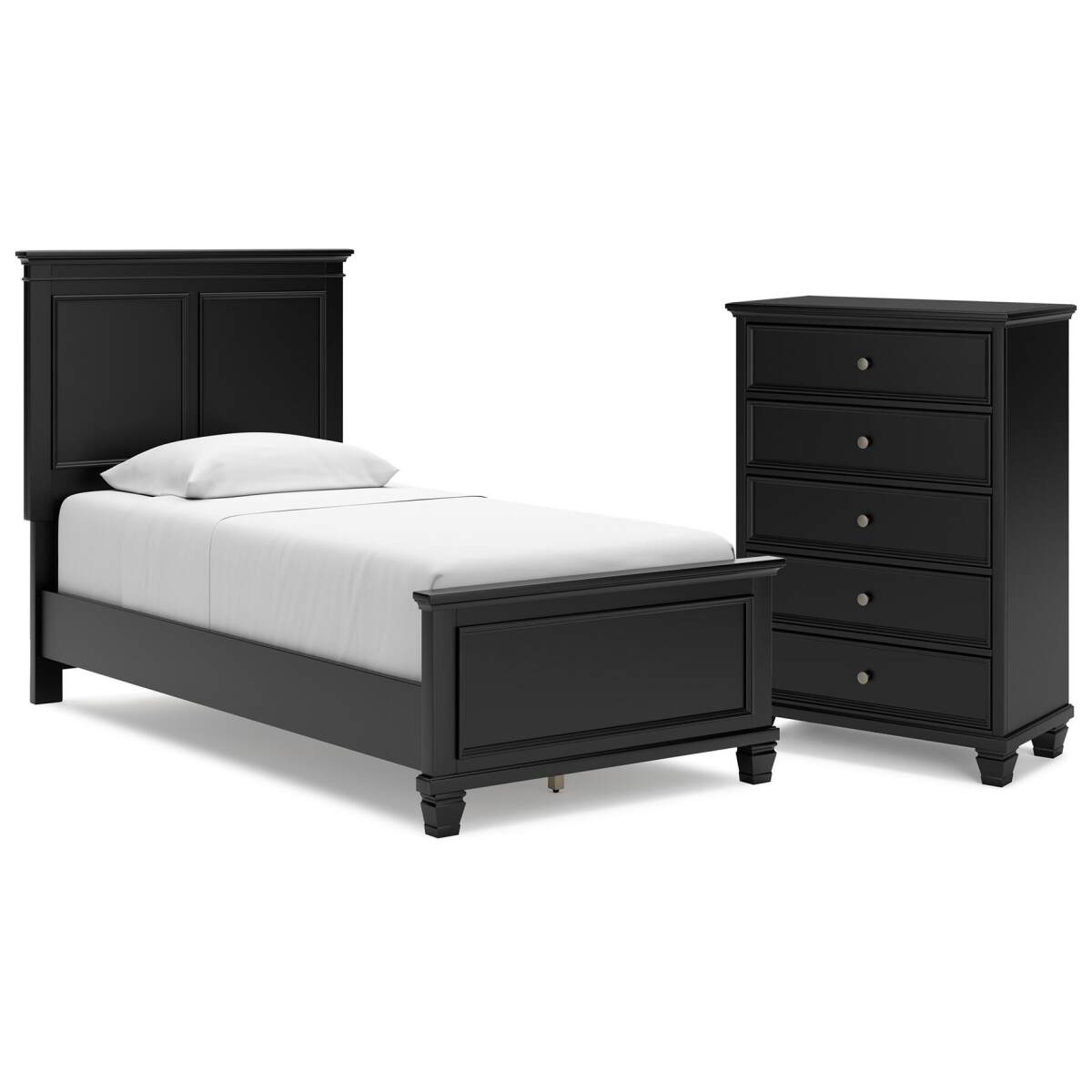8525064c8e92ec5c0e1d20e5827de686 Lanolee Twin Panel Bed and Chest - Image 1