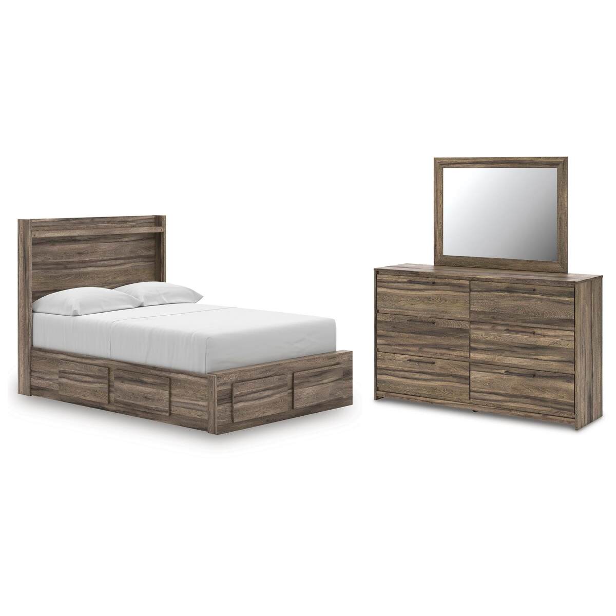 85a5a3ec25a869fd944c9c7ca20931fd Elbrim Full Panel Storage Bed, Dresser and Mirror - Image 1