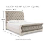 Realyn Queen Upholstered Sleigh Bed and Chest - Image 11