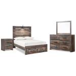 Drystan Full Panel Storage Bed, Dresser, Mirror and Nightstand