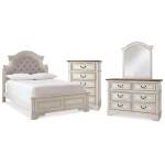 Realyn Full Panel Bed, Dresser, Mirror and Chest