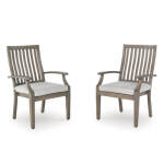 Rainier Ranch Outdoor Arm Chair with Cushion (Set of 2)