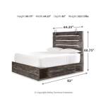 Drystan Queen Panel Bed with Storage, Dresser and Mirror - Image 9