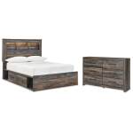 Drystan Full Bookcase Storage Bed and Dresser