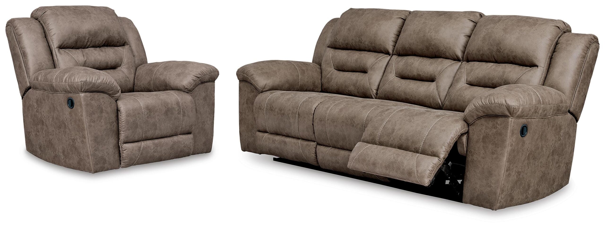88ba2bfae2fdf4b6b269d8238fdcca94 Stoneland Reclining Sofa and Recliner - Image 1