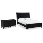 Danziar Queen Panel Platform Bed and 2 Nightstands - Image 2