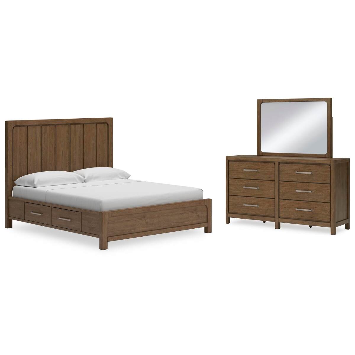 895627d8a68886c1e2fe7d8179c183d6 Cabalynn California King Panel Bed with Storage, Dresser and Mirror - Image 1