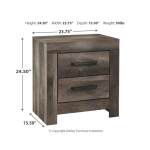 Wynnlow Twin Crossbuck Panel Bed and 2 Nightstands - Image 8