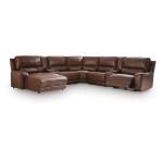 DeepWakes 7-Piece Reclining Sectional with Chaise and Storage Consoles