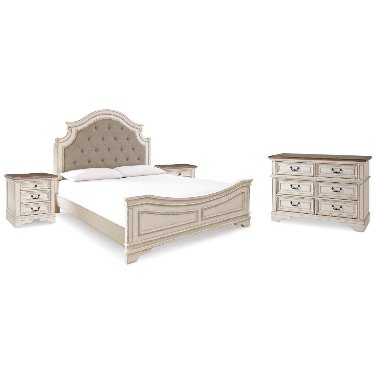 8bba47585e049e75803bd89085b6afa9 Realyn King Panel Bed, Dresser and 2 Nightstands - Image 1