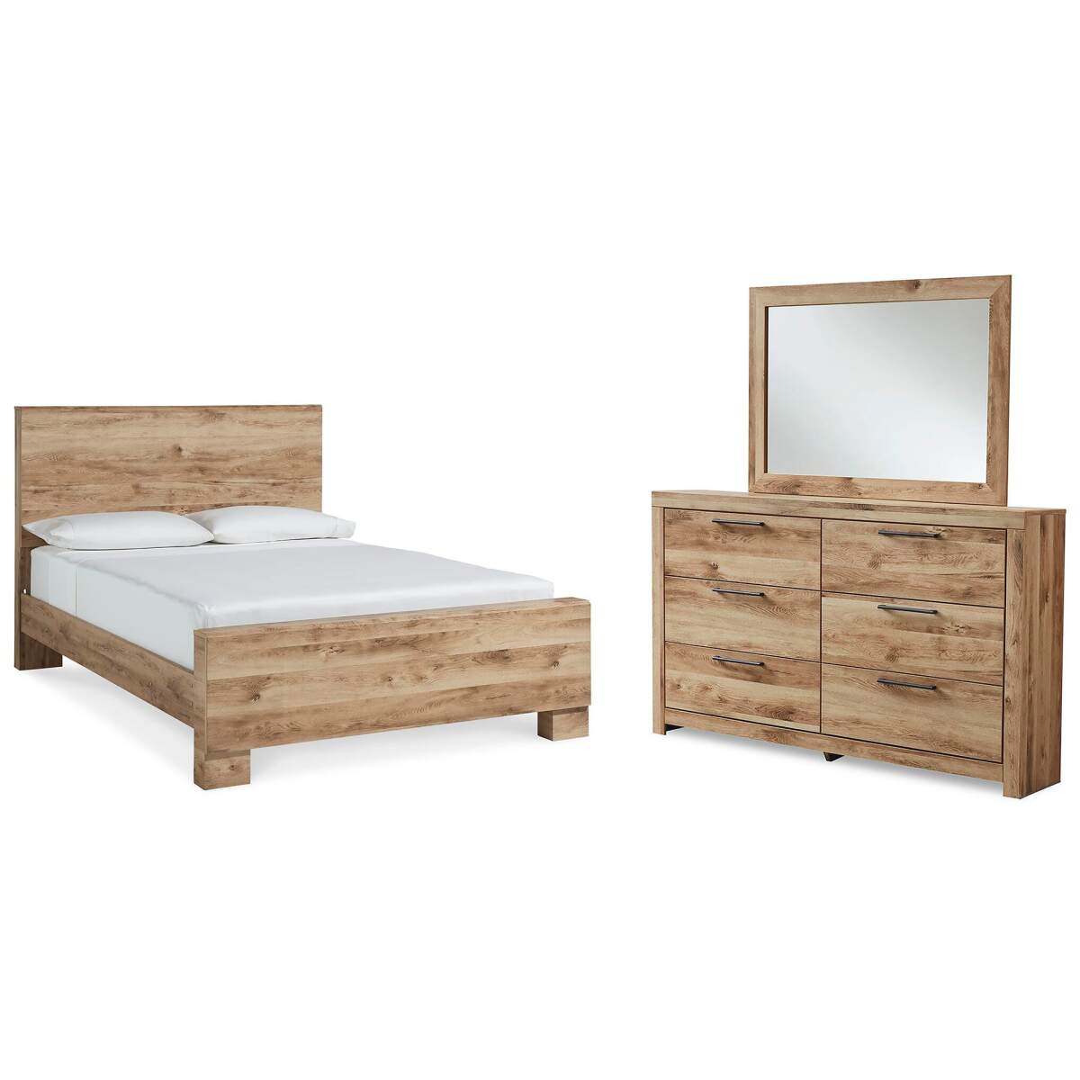 8c07b068689a26828581c261ae9eedd5 Hyanna Queen Panel Bed, Dresser and Mirror - Image 1