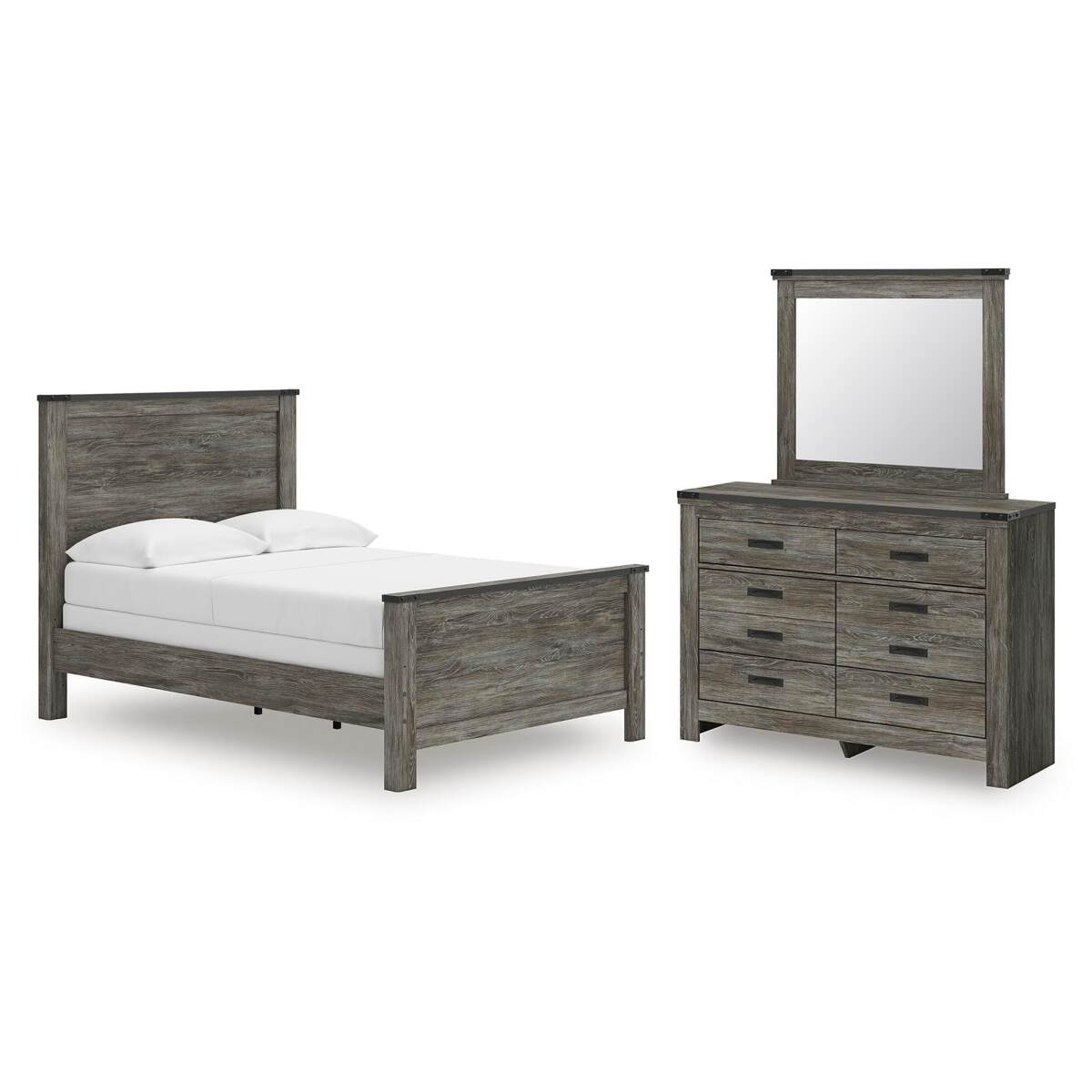 8c4be6bb2d3437546d0424d097d8391b Frandern Full Panel Bed, Dresser and Mirror - Image 1