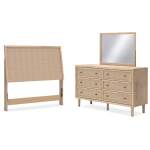 Cielden Full Panel Bed, Dresser and Mirror