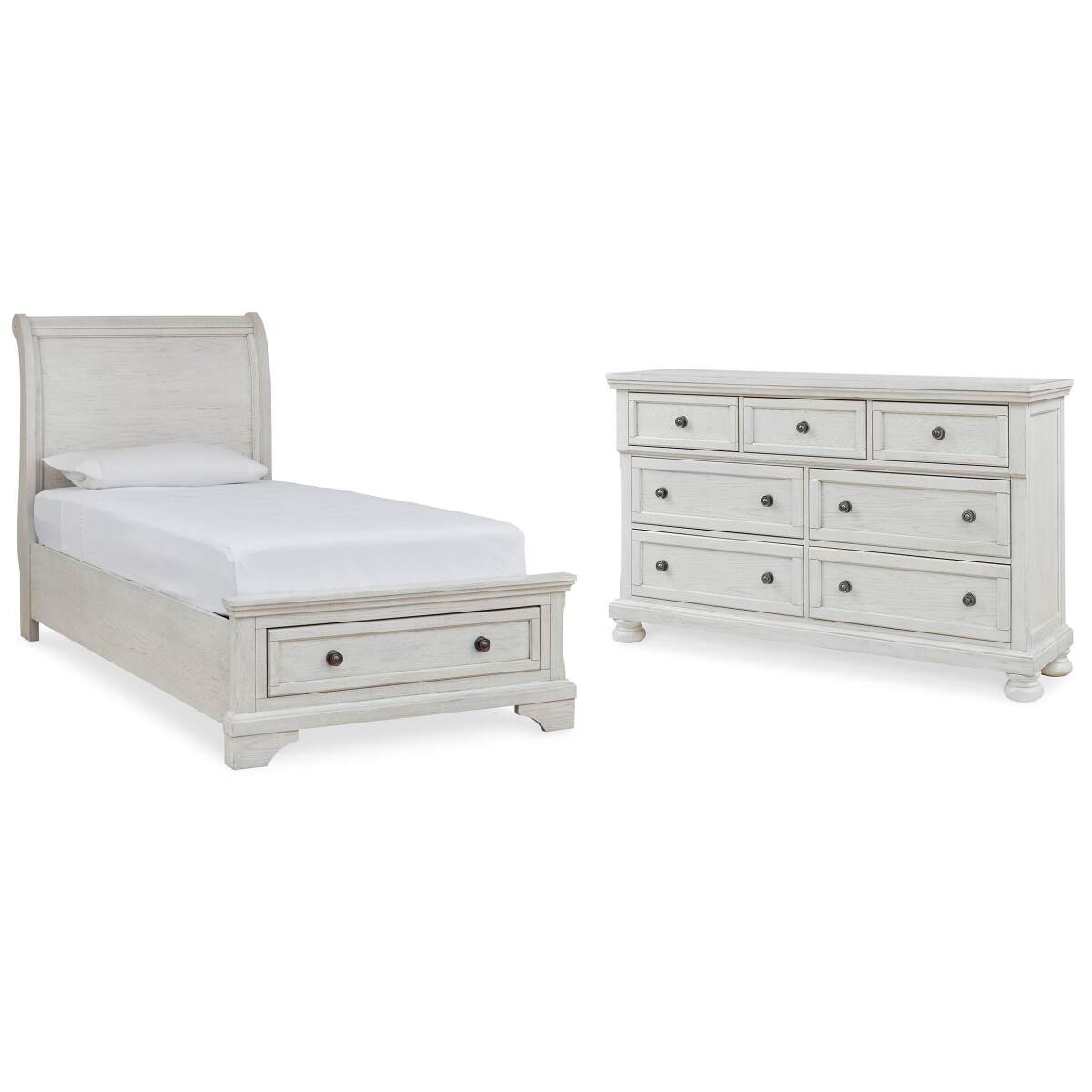 8c552bfc333526becafd14d3821c465d Robbinsdale Twin Sleigh Storage Bed and Dresser - Image 1