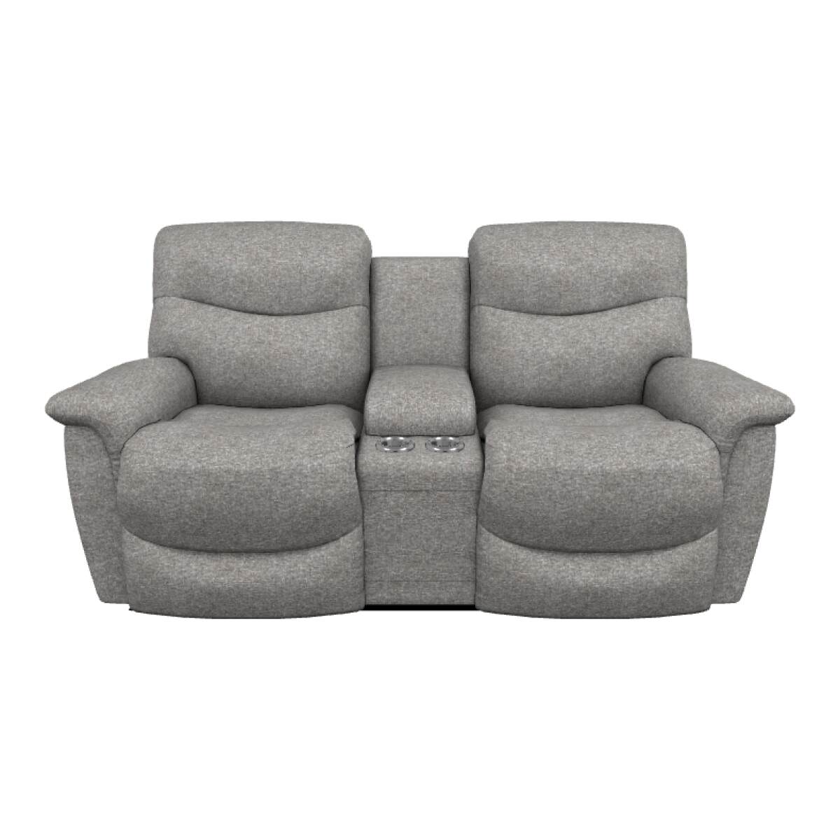 8c8a7e8a91de7aed7266387cb5a1a24c James Power Reclining Loveseat w/ Headrest, Lumbar & Console - X49521 - Image 1