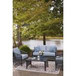 Bridges Beach Outdoor Love/Chairs/Table Set (Set of 4) - Image 11