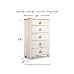 Willowton Queen Sleigh Bed, 2 Dressers, Mirror, Chest and 2 Nightstands - Image 7