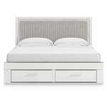 Zuraleus King Upholstered Panel Platform Storage Bed - Image 4