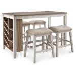 Skempton Counter Height Dining Table and 4 Barstools