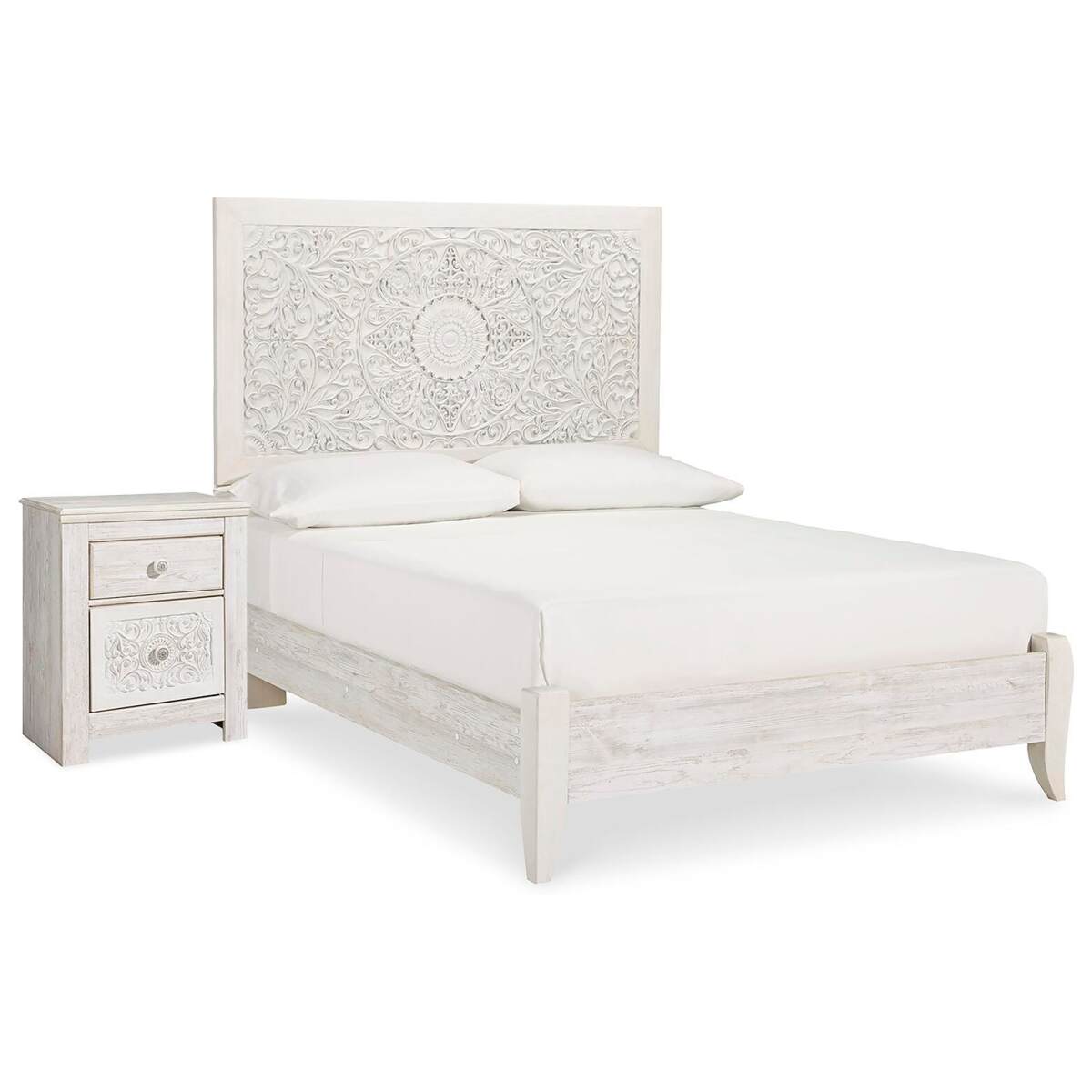 8e044ba8a179d47fb10a011186400d19 Paxberry Full Panel Bed and Nightstand - Image 1