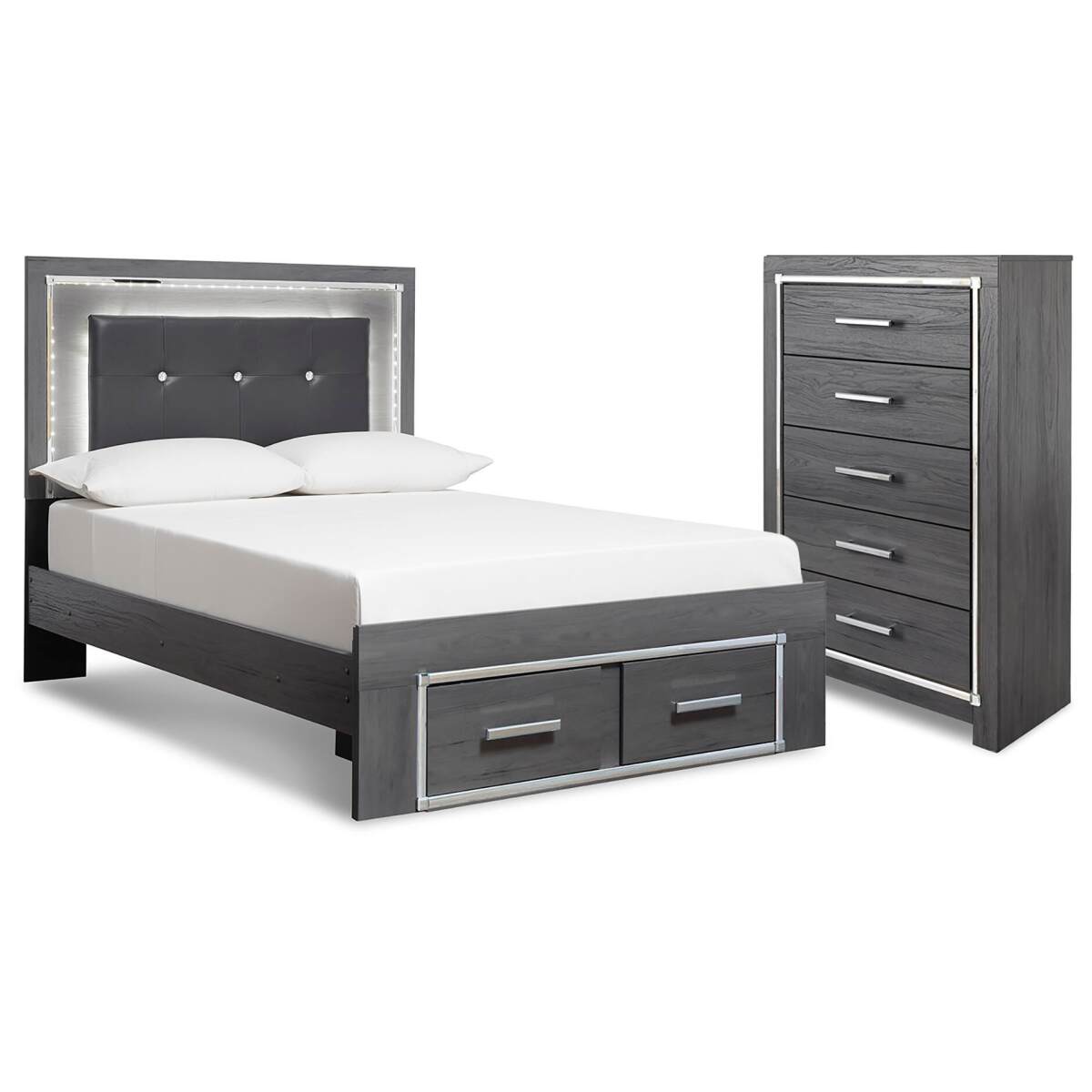 8ee2e1cad2ad08d34908776d68aeb0bb Lodanna Full Upholstered Panel Storage Bed and Chest - Image 1