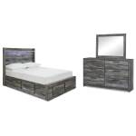 Baystorm Full Panel Storage Bed, Dresser and Mirror