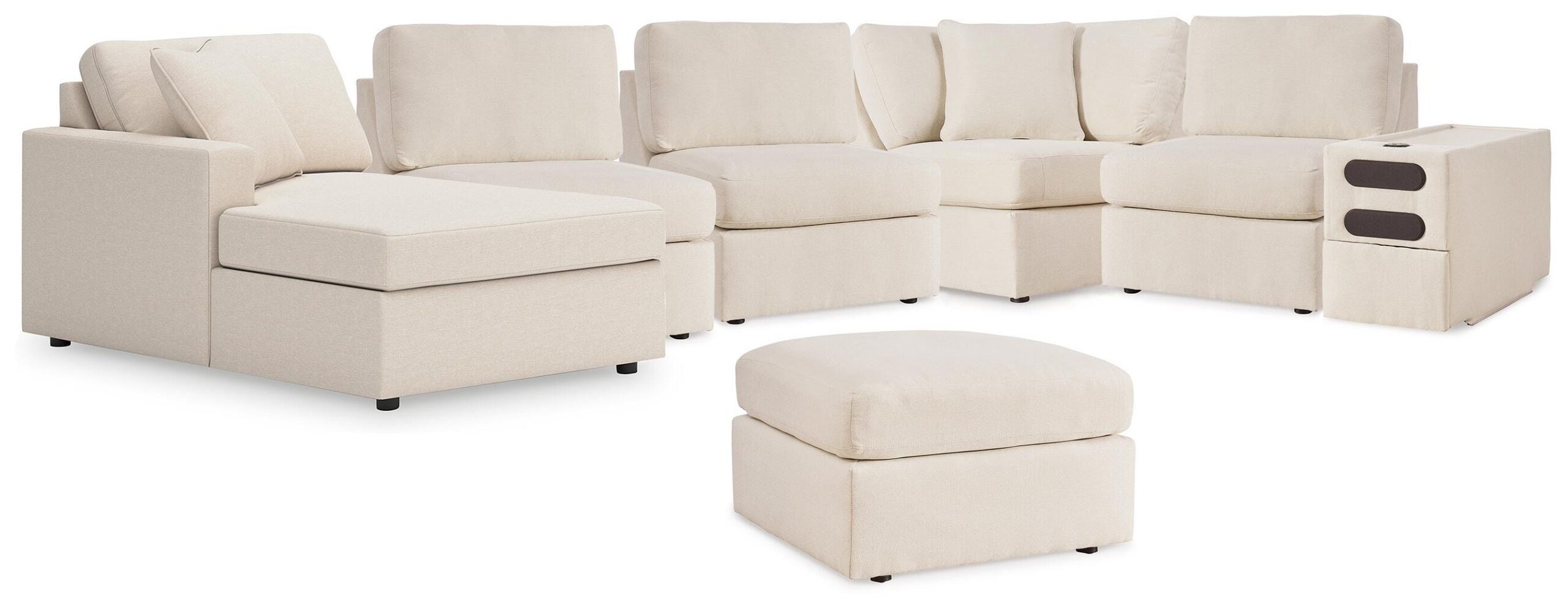 9090f1fa5a6d6307cbd873b58482a282 Modmax 6-Piece Sectional with Chaise and Ottoman - Image 1