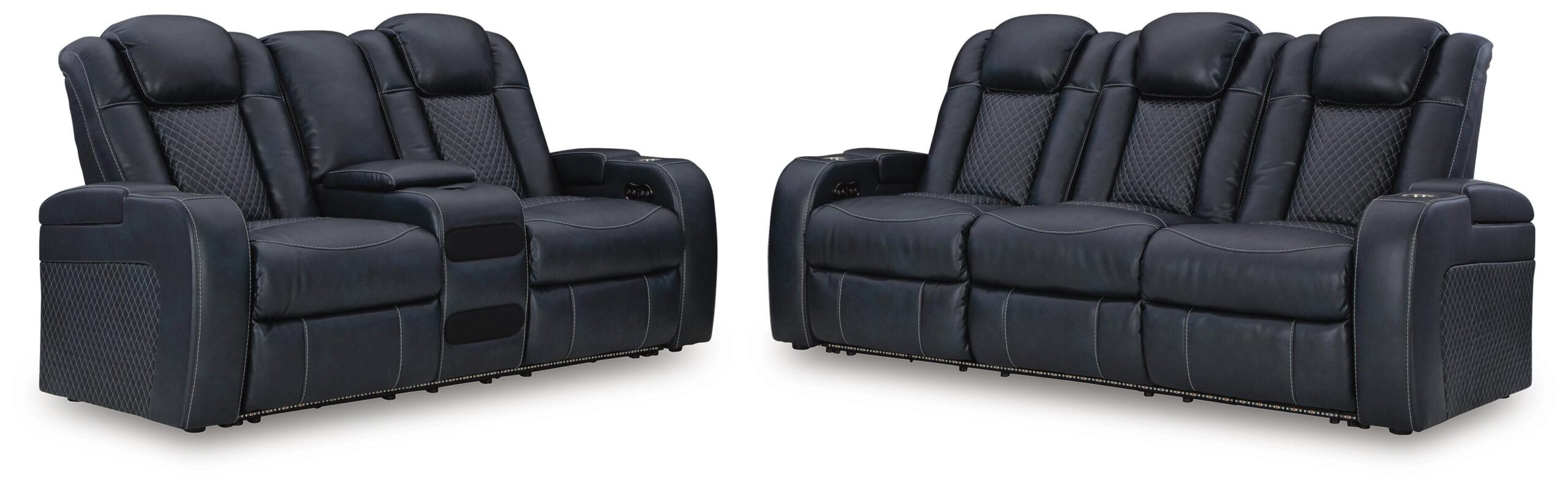 90fa6e7cdf063eccda07c41b7af4f892 Fyne-Dyme Power Reclining Sofa and Loveseat - Image 1