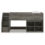 Frandern Twin Loft Bed with Bookcase Storage - Image 7