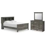 Frandern Queen Bookcase Bed, Dresser and Mirror