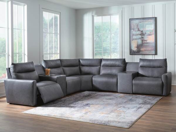 ModZ 7-Piece Power Reclining Sectional with Audio Consoles - Image 3