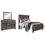 Wynnlow Queen Crossbuck Panel Bed, Dresser and Mirror