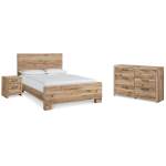 Hyanna Queen Panel Bed, Dresser, and Nightstand