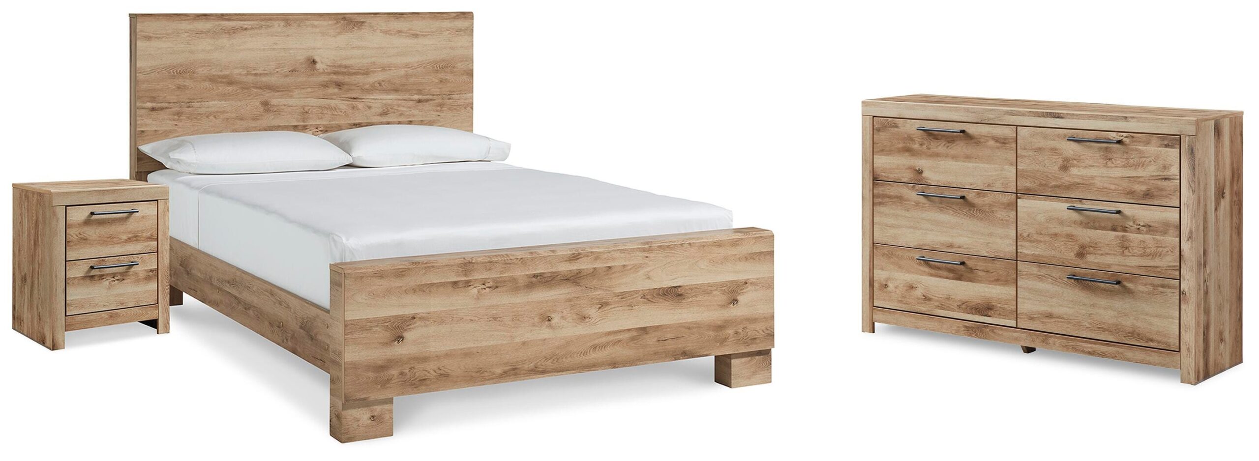 92ef3349fad613d9b024f9ac6aa6747c Hyanna Queen Panel Bed, Dresser, and Nightstand - Image 1