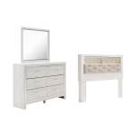 Altyra Queen Bookcase Headboard, Dresser and Mirror