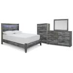 Baystorm Full Panel Bed, Dresser, Mirror and Chest