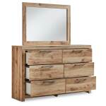 Hyanna Full Panel Bed with 2 Side Storage, Dresser and Mirror - Image 4