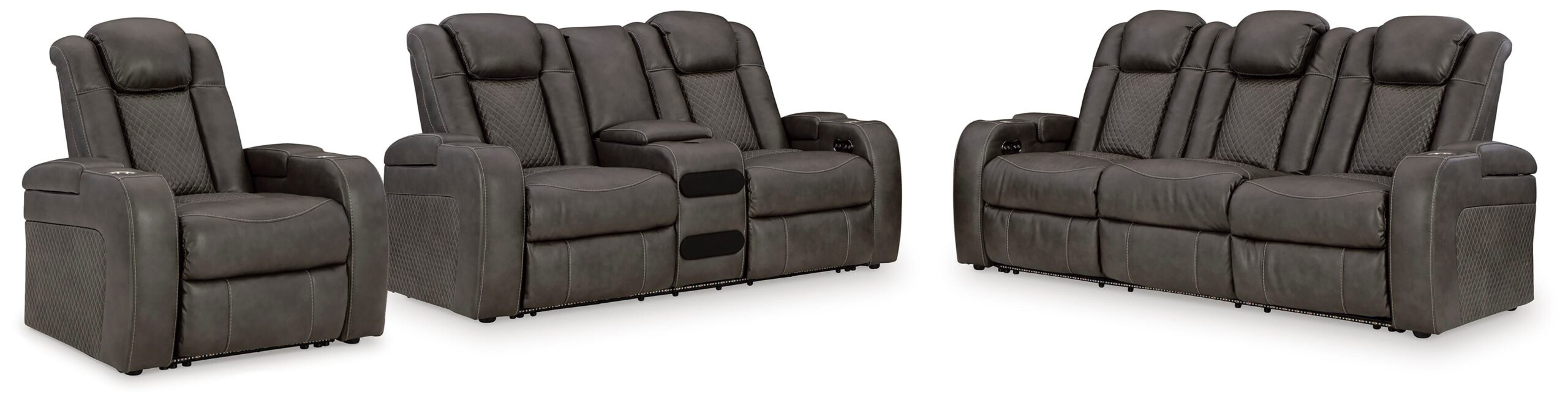 947318e034a8dca25f8bdfb8ebe2616d Fyne-Dyme Power Reclining Sofa, Loveseat and Recliner - Image 1
