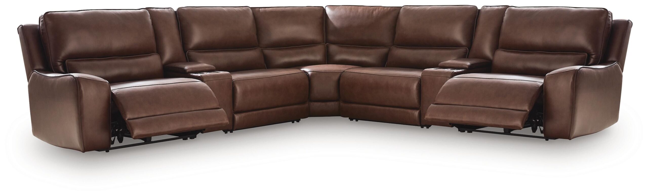 94b3371f8919efd1f6d37d5b9b91224f DeepWakes 7-Piece Reclining Sectional with Storage Consoles - Image 1